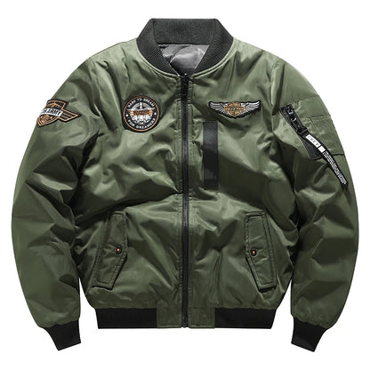 Coat Men's Air Force Pilot Jacket MA1 Autumn/Winter Baseball Suit Trendy Brand Double Sided Thickened Large