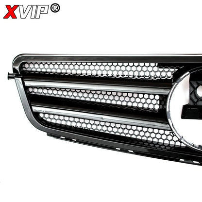 XVIP Glossy Black A - Style Racing Grille Chrome Bumper Grill For Mercedes Benz C-Class W204 08-14 C200 C230 C250 C280 C300 C350