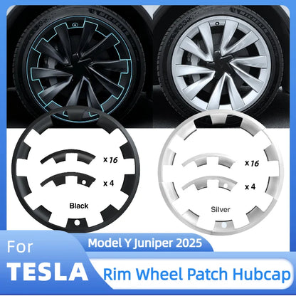 20 Inch Rim Wheel Patch Hub Caps For Tesla Model Y Juniper 2025 ABS Wheel Guard Cover Protectors Car Exterior Accessories