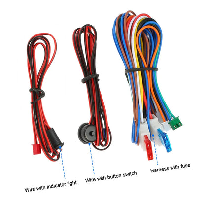 Car Vehicle Security System Burglar Alarm  Anti-theft System 2 Remote Anti-theft System 2 Remote Controller