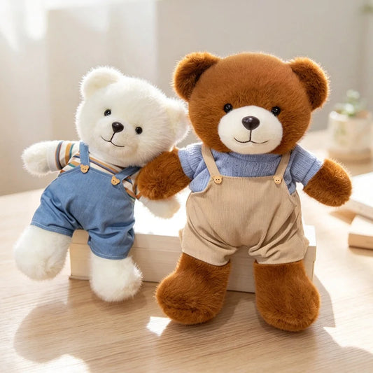 Cartoon Bear Plush Pillow Toy Cuddly Hug Animal Plushie Stuffed Doll Kawaii Room Decor Cute Gift for Girlfriend Xmas