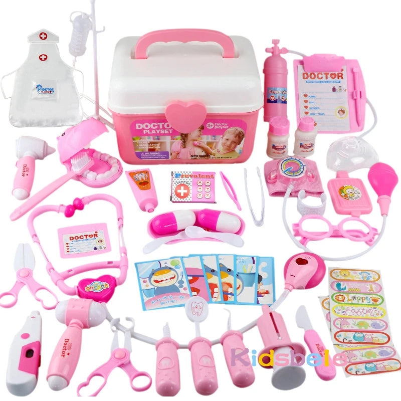Doctor Play Set for Kid Medical Kit Pretend Play Dentist Toy Nurse Role Play with Stethoscope Educational Learning Gift for kids