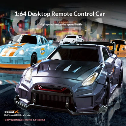 New Product 1: 64 Mini Remote Control Car RC 2.4G Full Scale High Speed Drift Car 4WD Racing Light Children's Toy Car