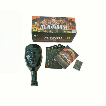 Board Game Mafia (Including Masks and Card Accessories), Card Game, Interactive Game, Ideal Game for Parties, Holiday Gifts