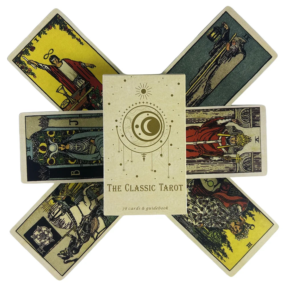 1/3/5 Pcs The Classic Tarot Cards Deck For Easy Beginners Fate Fortune Telling Party Tabletop Board Game Wholesale