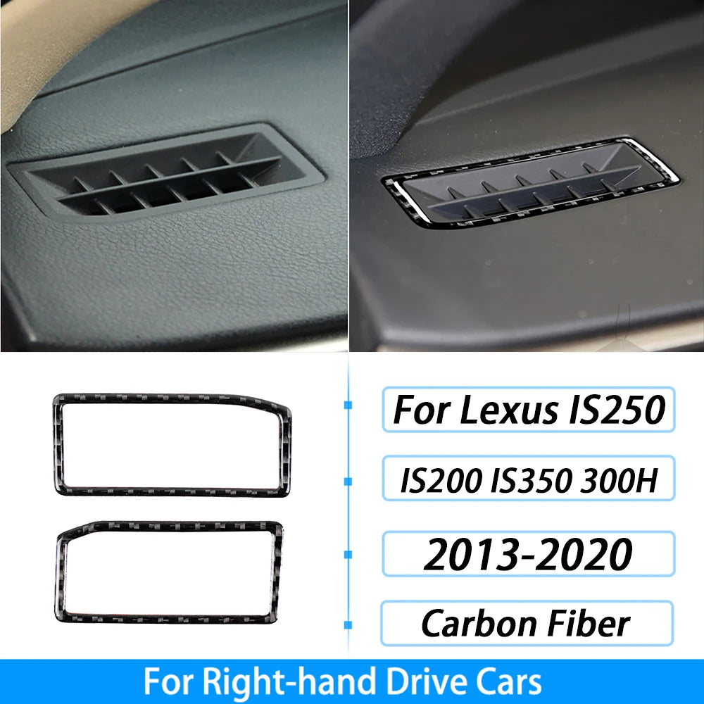 For Lexus IS250 IS350 300H 2013-2019 Carbon Fiber Gear Shift Air Outlet CD AC Window Lift Set Car Interior Accessories Sticker