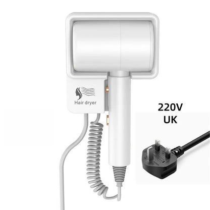 New High-Power Wall Mounted High Air Volume Quick Drying Hair Dryer For Hotels Without Punching Holes
