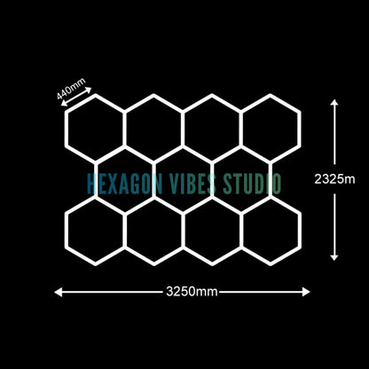 Garage Hexagon LED Light 50000H 6500K Ultra Bright for Home Gym Barbershop Car Detailing Bar Basement Workshop Ceiling Lighting