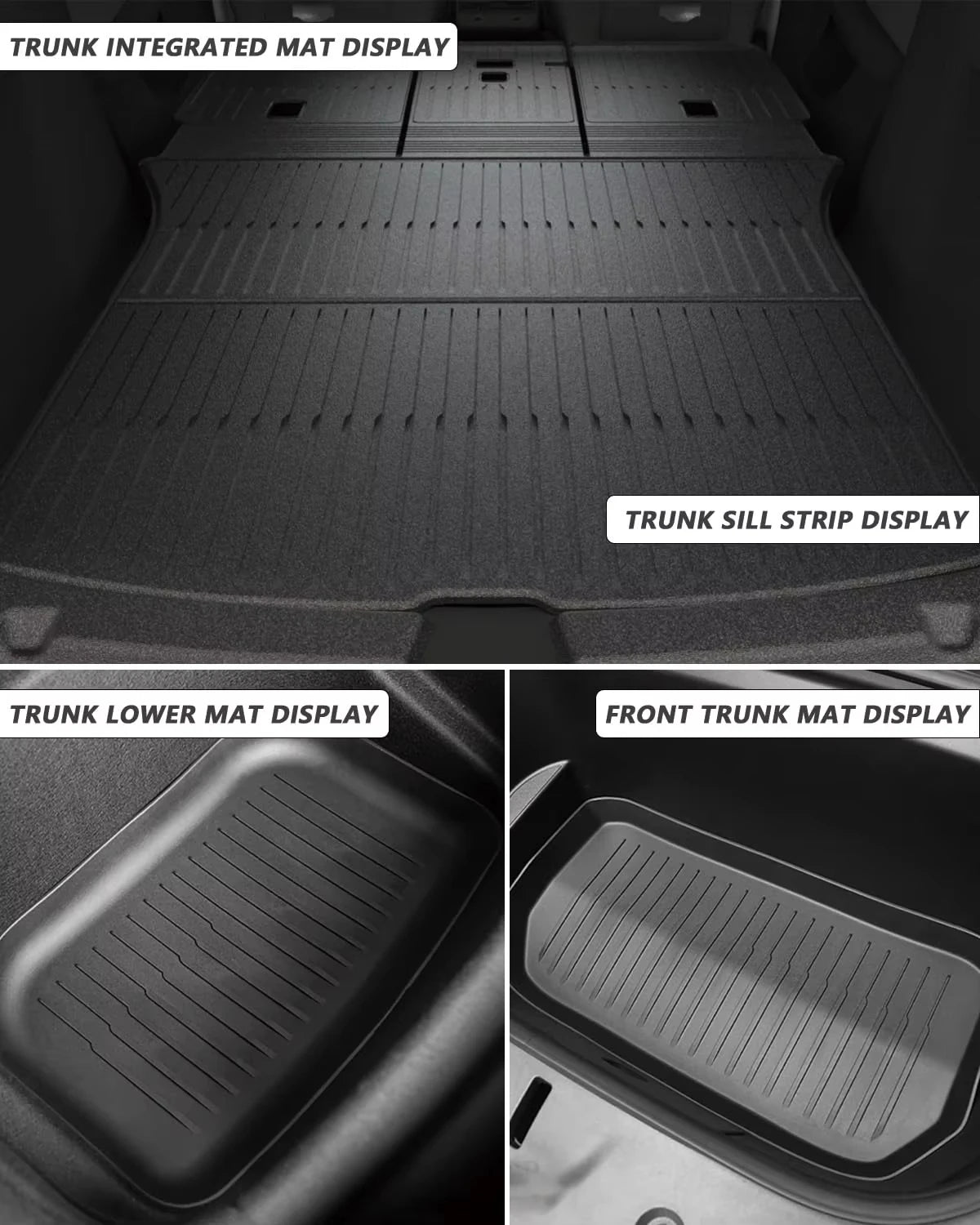 For Tesla Model Y Juniper 2025 2026,7-Pieces All-Weather TPE Floor Mats, Car floor mat accessories Waterproof and easy to clean