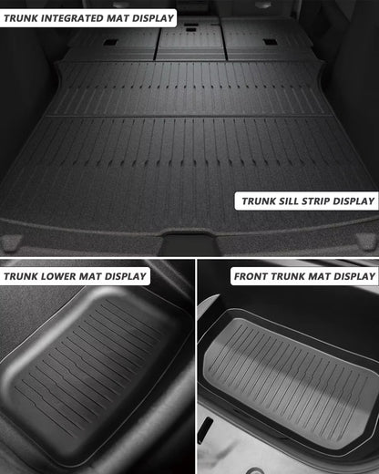 For Tesla Model Y Juniper 2025 2026,7-Pieces All-Weather TPE Floor Mats, Car floor mat accessories Waterproof and easy to clean