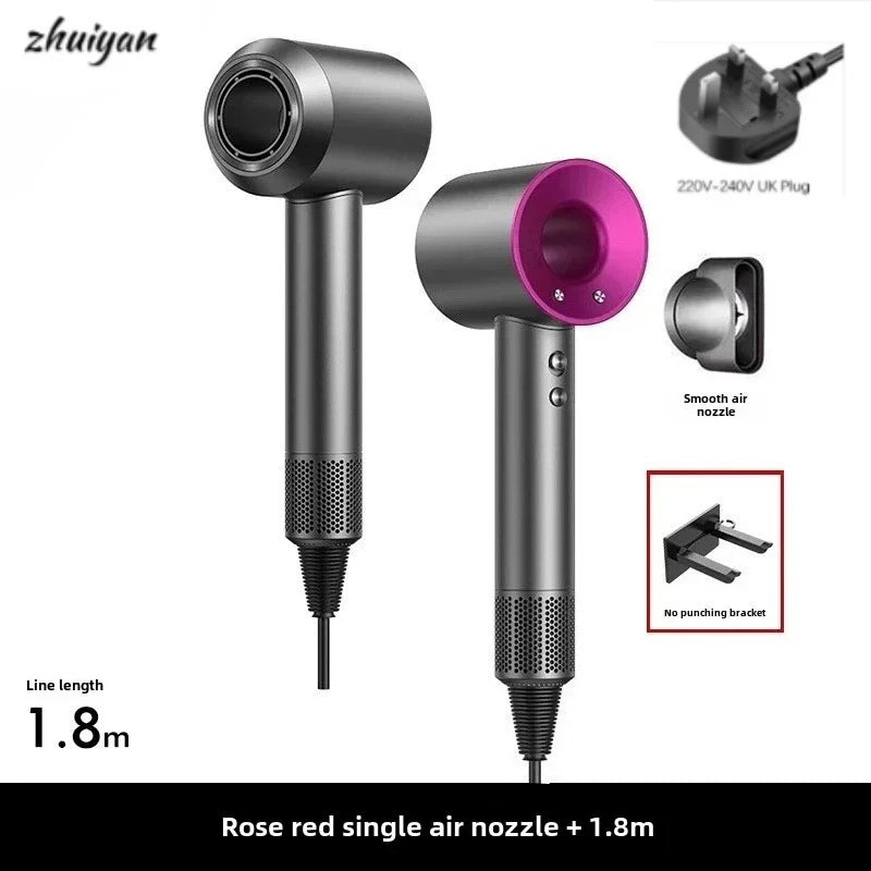 2026 Professional Leafless Wall-mounted Hair Dryer Negative Ion With Air Collecting Scattering Nozzle Salon Tool For Home Travel