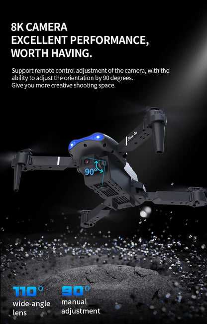 E99 Pro Drone Screen remote control Quadcopter Remote Four Axis Aircraft 8K HD Photography UAV Altitude Fixation Helicopter Toy