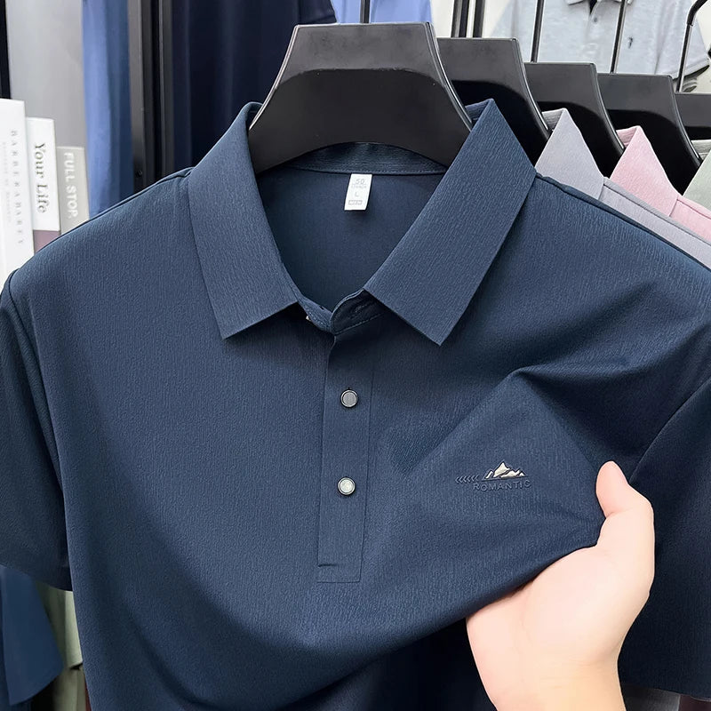 2026High-end Summer New Quick-dry Polo Shirt Men's Short-sleeved T-shirt Casual Business Collar Men's Top Shirt