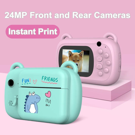 Kids Digital Camera Dual Instant Printing Wireless Inkless Photo Camera for Children
