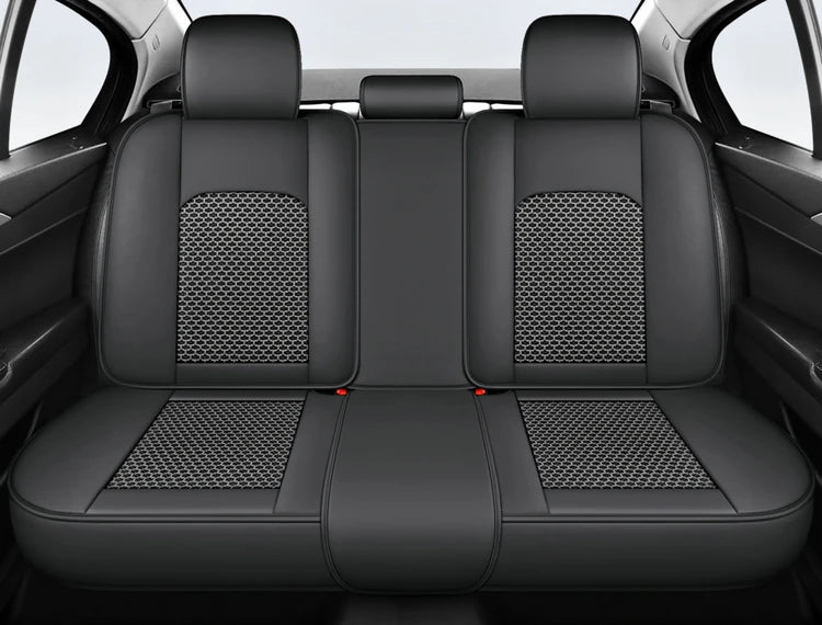5-seat  car seat cover, new nappa leather ice silk fixed lumbar support, four-season universal, suitable for most cars