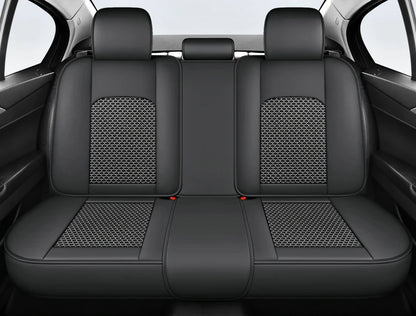 5-seat  car seat cover, new nappa leather ice silk fixed lumbar support, four-season universal, suitable for most cars