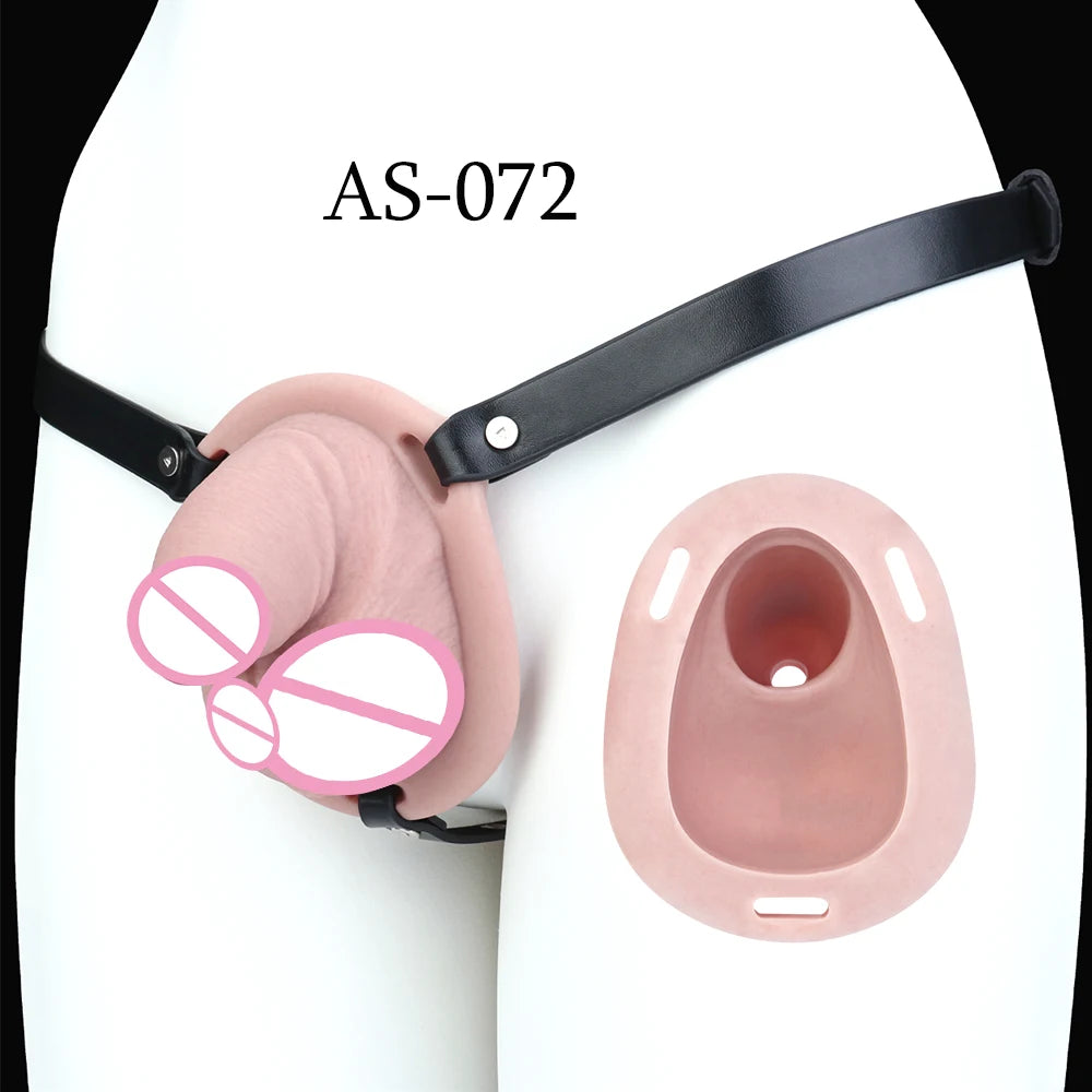 FRKO Real Skin Feel Silicone Male Chastity Cage Device Lock Bondage Belt Penis Sleeve Cock Restraint BDSM Erotic Sex Toys Men 18
