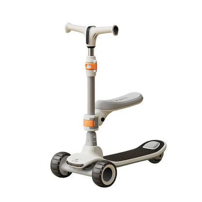 Foldable children's scooter for ages 2–8: LED-lit scooter ride-on scooter toy car for older children