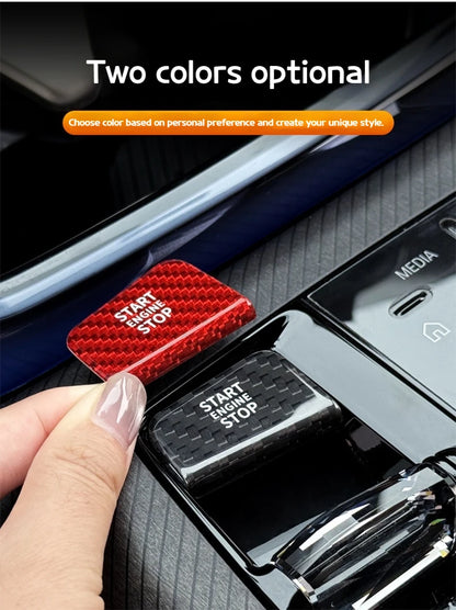 For BMW 5 7 X3 series i5i7 G45 G60 G70 2023-2026 Real carbon fiber one-key start button decorative stickers interior accessories