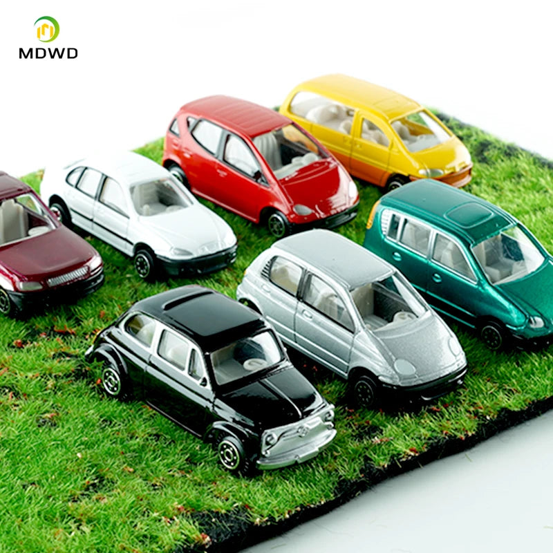 8pcs/set Scale Metal Cars 1:50 Architecture Model Building Ho Train Layout
