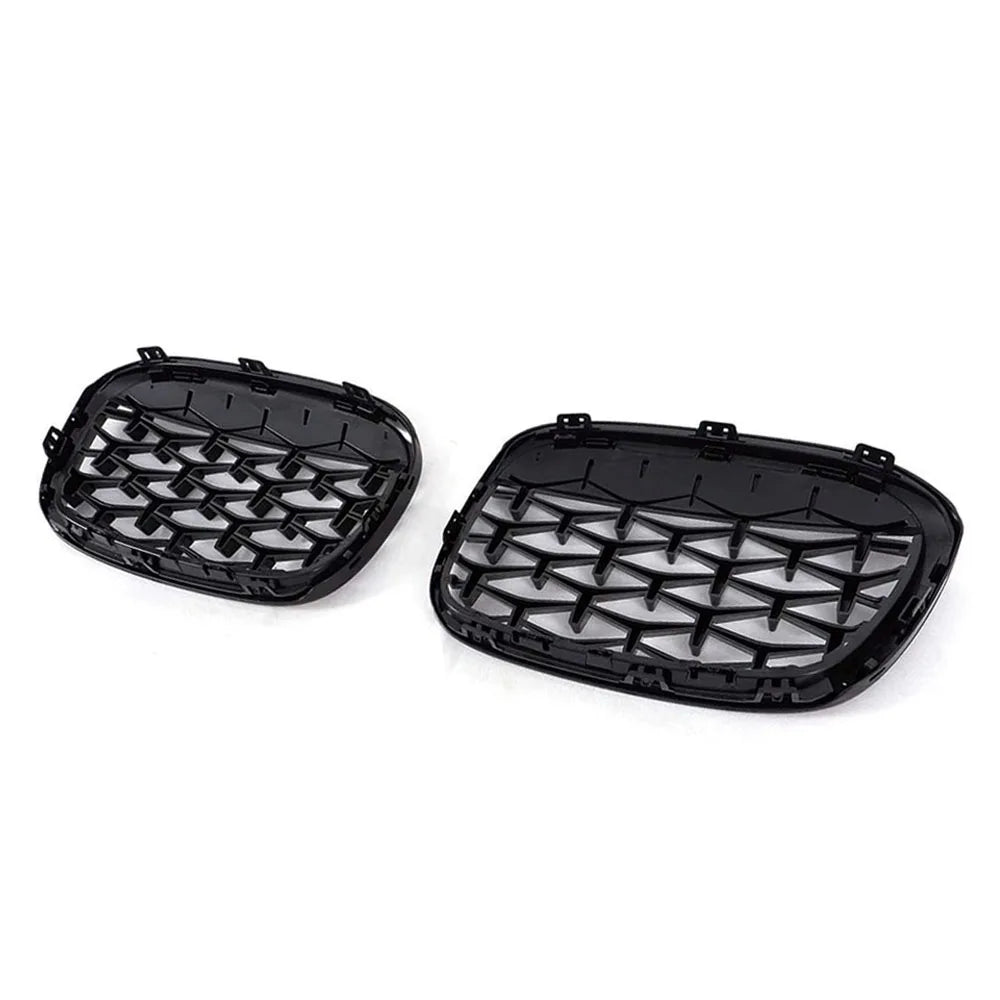 Front Kidney Car Diamond Racing Grilles For BMW X1 F48 F49 2016-2019 Meteor Style Parts AUTO Accessories