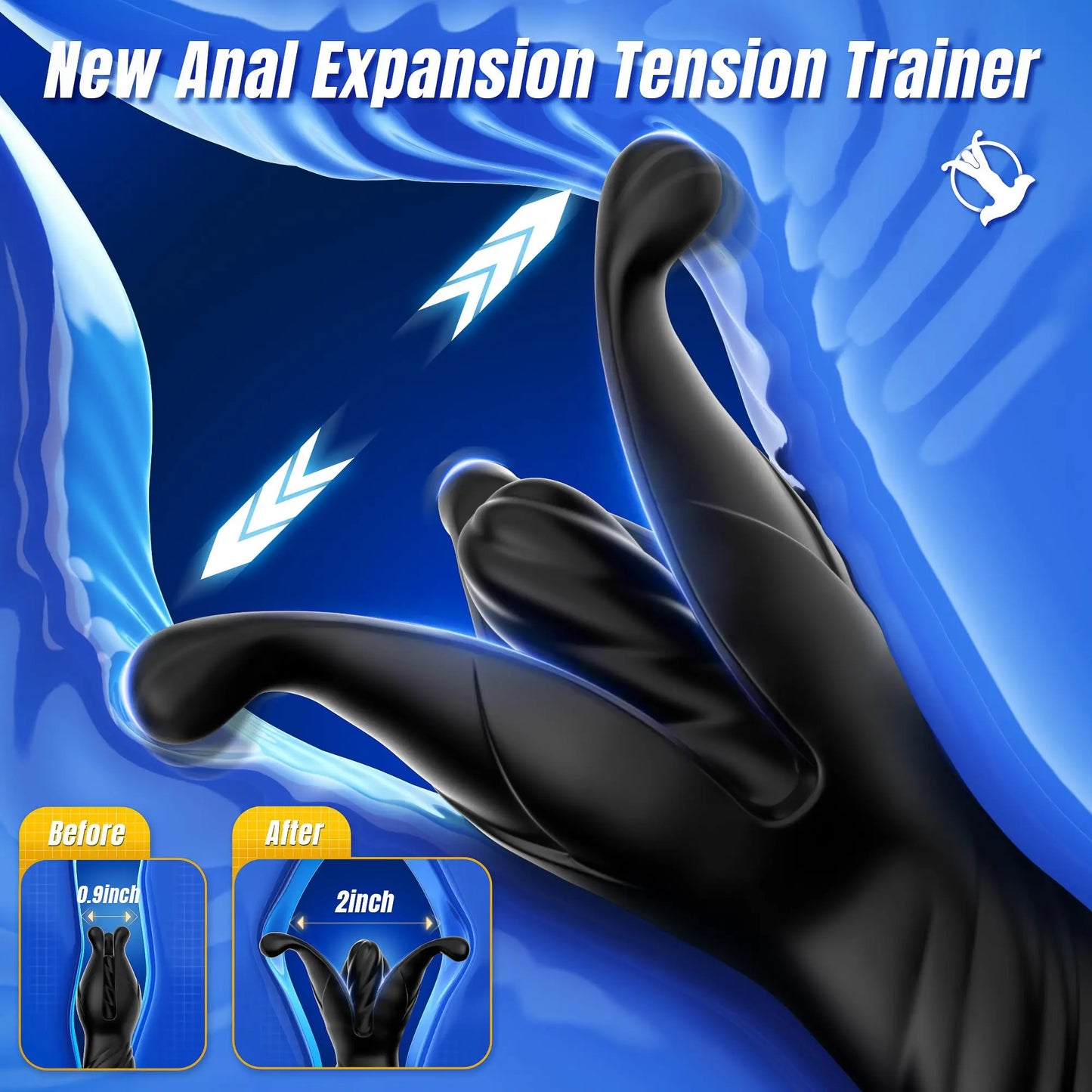 Prostate Massager Anal Vibrator Male Sex Toys for Men Anal Plug 9 Tension Shock Flapping Thrusting Vibrating Butt Plug Anal Toys