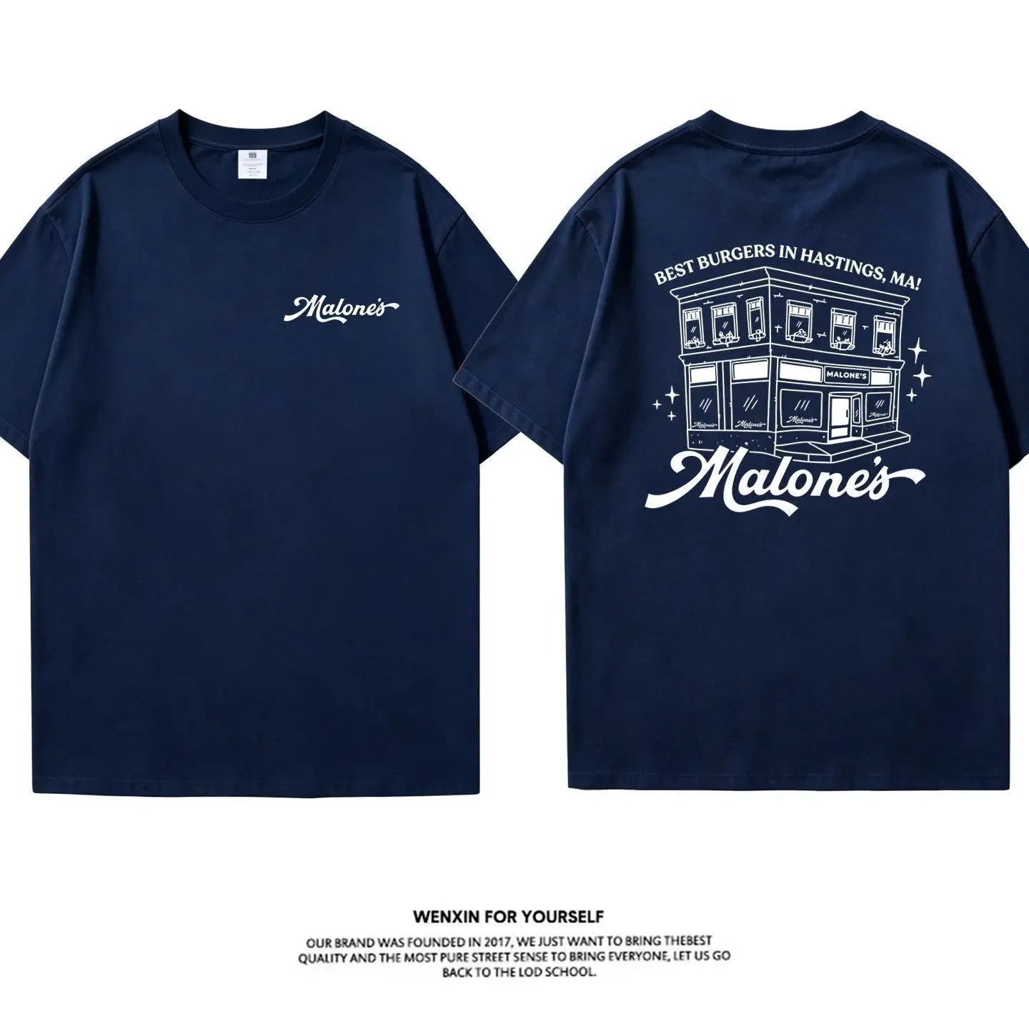 Off Campus Hannah Wells T-shirt Malone's Vintage Shirt Briar University Hockey Romance Shirt Summer Men's Women's T-shirt
