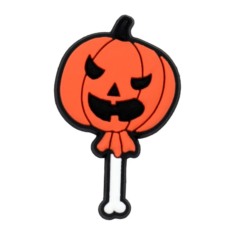 1/40pcs Halloween Shoe Charms Ghost Pumpkin Shoe Decorations Accessories Funny Sandals Pins Gifts for Women Kids Clog Buckles