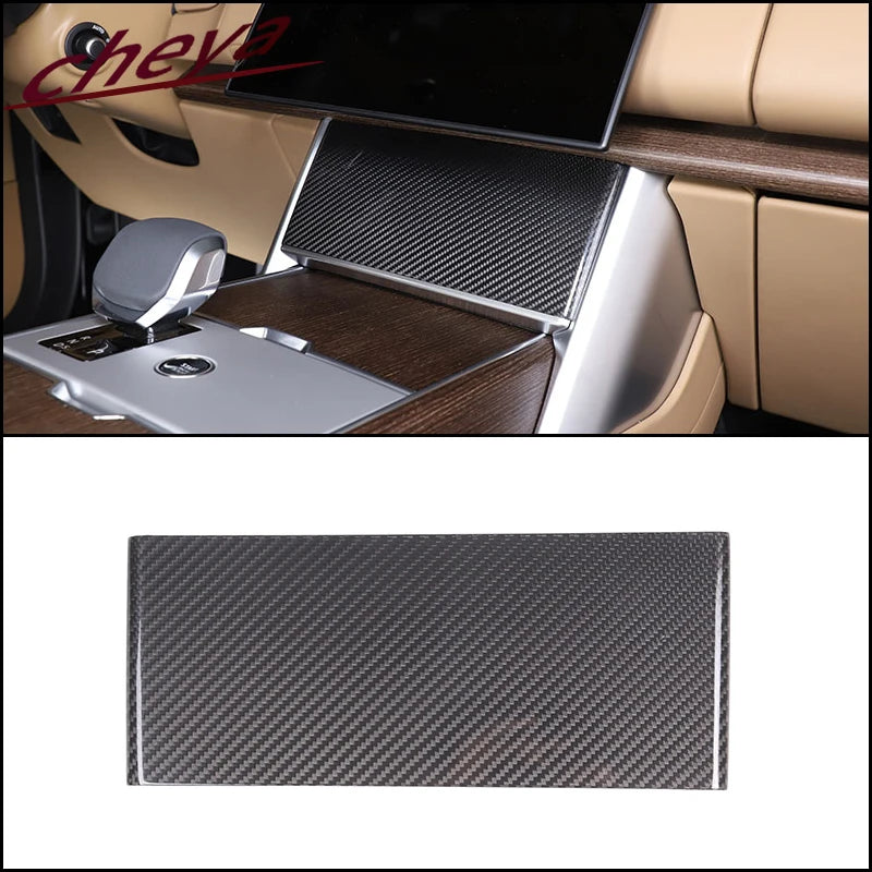 cheya Real Carbon Fiber Car Center Control Panel, Car Inner Door Panel for Land Rover Range Rover Vogue L460 2024+ Accessories