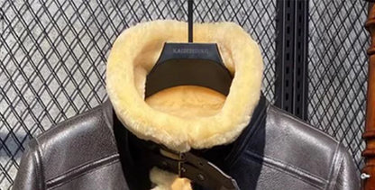 AYUNSUE Natural Real Sheepskin Fur Coat 2024 Winter Jacket Mens Fur Jackets Coats Fashion Genuine Leather Jacket Men Clothing