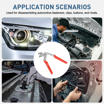 Car Clip Removal Pliers Steel Spring Loaded Fastener Remover Tool for Auto Trim