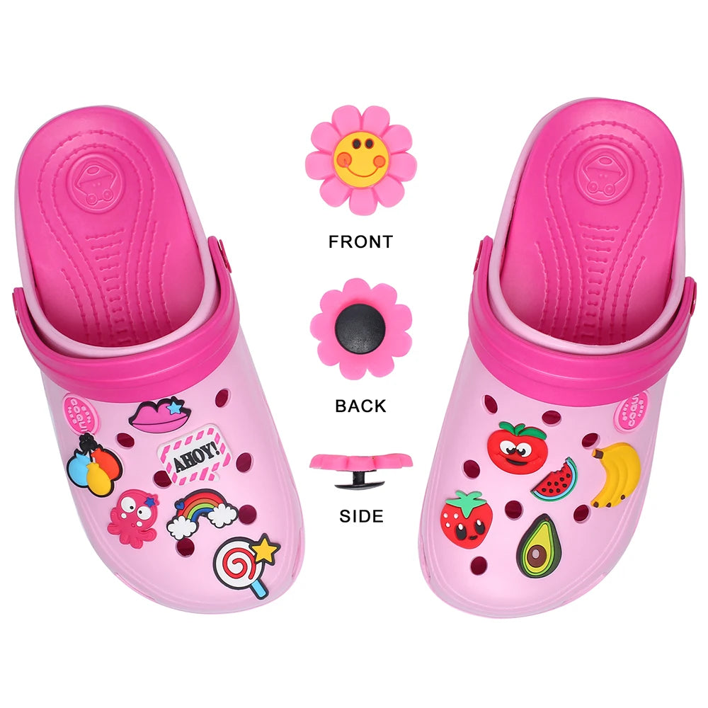 14-100Pcs Capibara Shoe Charms Cute Clog Sandal Garden Shoes Charms Ornaments Accessories Decorations for Kids Party Gifts