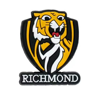 19-100pcs AFL Teams Australia Shoe Buckle Sandals DIY Accessories PVC Shoes Charms Clogs Pins Decor Kids Man Party Gift