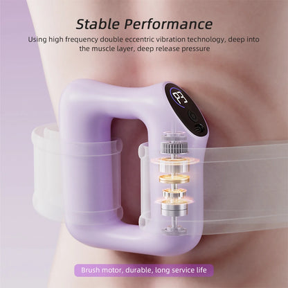 Handheld Electric Fascia Ring Rechargeable Mini Massager With Belt Vibration Fat Burning Shoulder Neck Back Muscle Relax