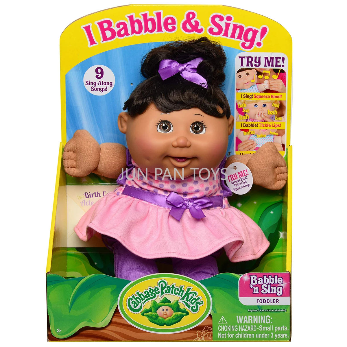 Cabbage Patch Kids Sittin' Pretty Babble 'n Sing Toddler Fun Fruit Fashion 9 Singing Along Songs Soft Doll Girl Birthday Toy 1pc