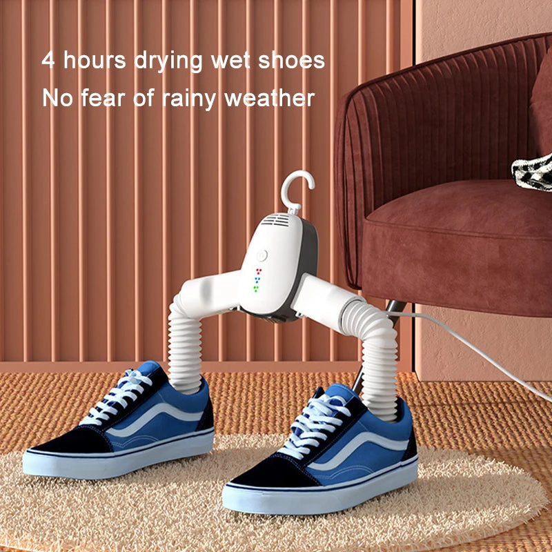 Electric Clothes Dryer Drying Rack Hang Dryer Machine Portable Travel Warm Air Dryer with Shoe Dryer Function 220V for Home