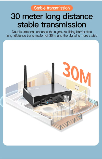 6 IN 1 DAC Bluetooth 5.3 Receiver Transmitter Optical Coaxial AUX RCA USB TF Wireless Audio Adapter Digital to Analog Converter