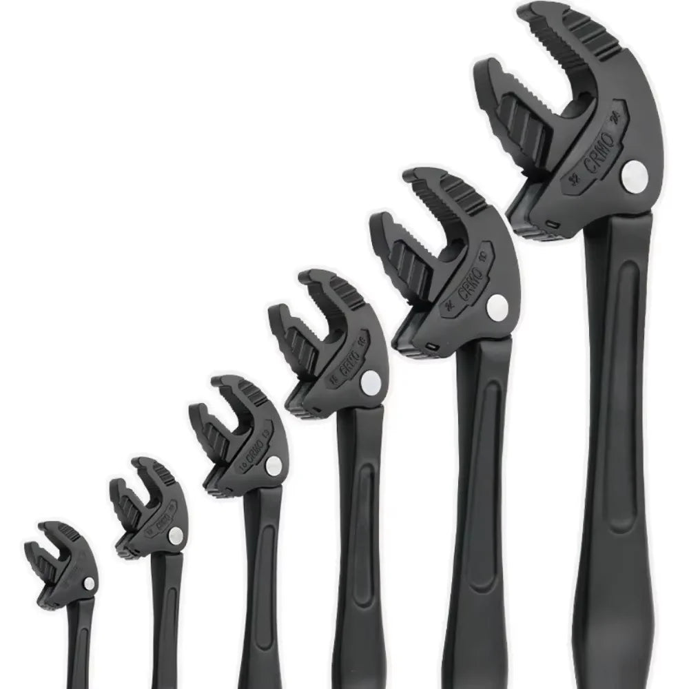 Heavy-Duty Industrial Crab Claw Wrench - Quick-Adaptive Ratchet, Wide Jaw Adjustable Tool for Automotive Repair, Plumbing