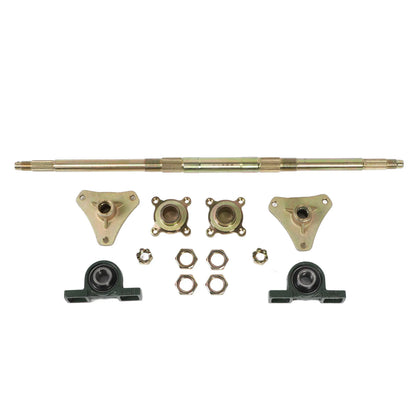 24inch Rear Wheel Axle Shaft Fixing Mounts High Strength Heavy Duty Go Kart Rear Axle Kit for Drift Trikes for 50‑150CC