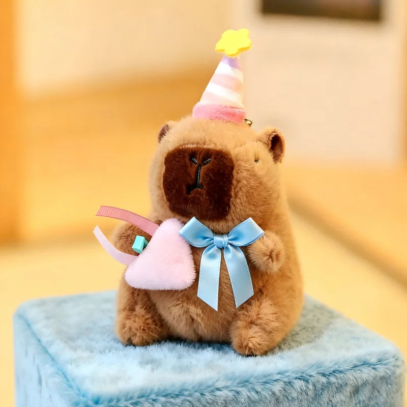 29styles Cartoon Capybara Plush Keychain Cute Stuffed Doll Toys Bag Pendant Hanging Decoration Kapila Doll Ornament Keyring Gift