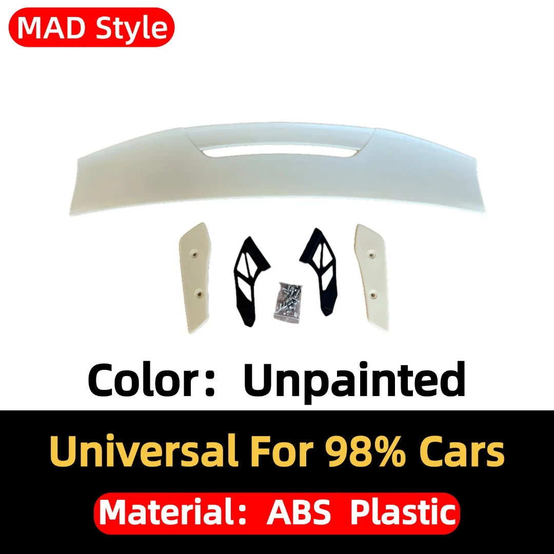 Rear Air Deflector Spoiler Wing Sport Tail Airfoil Tuning Accessories Universal Sedan Cars 125cm Fit Mostly Vehicle MAD Style