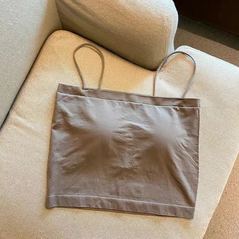Base Layer Csole Women Summer Inner Wear with Chest Pad One oulder Design Unique Outerwear Beautiful Ba Tube Top