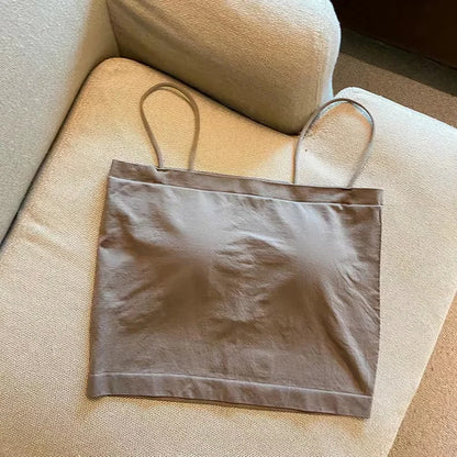Base Layer Csole Women Summer Inner Wear with Chest Pad One oulder Design Unique Outerwear Beautiful Ba Tube Top