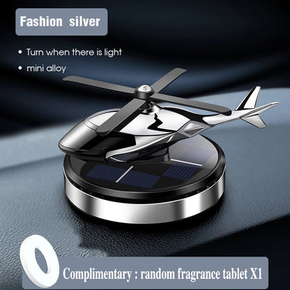 Solar Car Helicopter Propeller Fragrance Auto Interior Accessories for Men Women Car Perfume Decoration