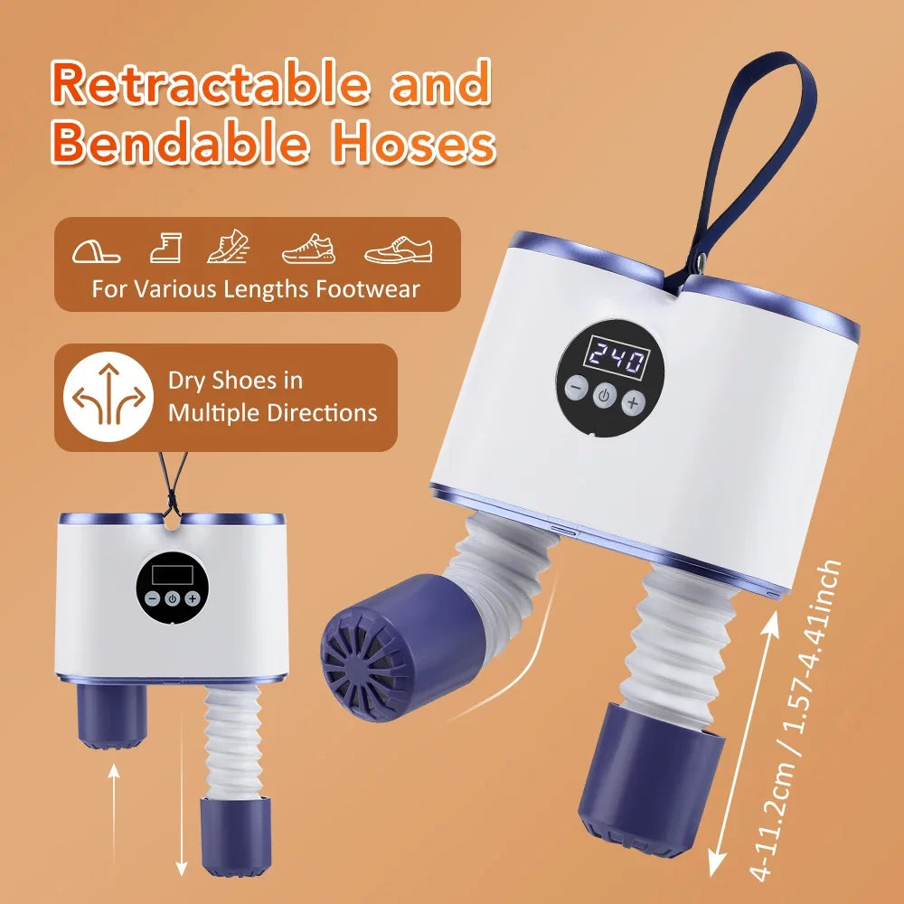 Portable Electric Shoe Dryer Foot Boot Dryer Eliminate Odor Fast Drying Deodorizer Portable Folding Footwear Dryer For Home