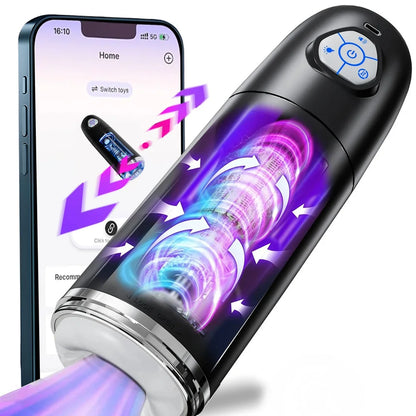 Automatic Male Masturbator Cup 10 Thrusting Rotating Modes Pocket Pussy Penis Blowjob Machine Sex Toy For Men Adult Supplies