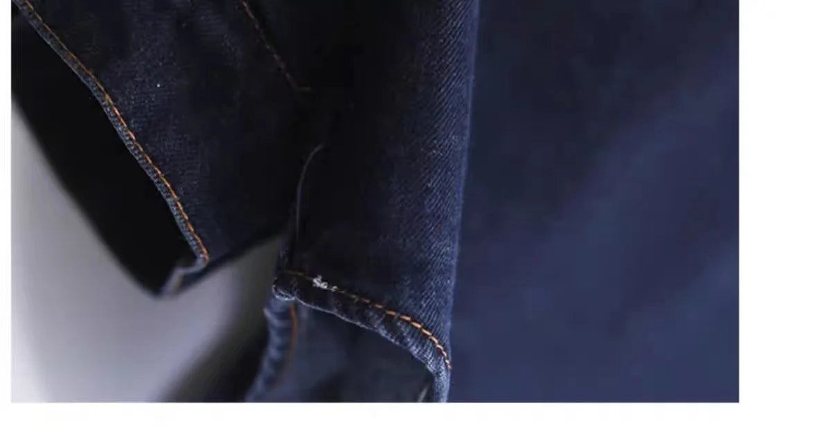 Loose Fit Women's Korean Style Corduroy Denim Shirt Jacket  Collar Splicing Oversize Outerwear Commute Fashion
