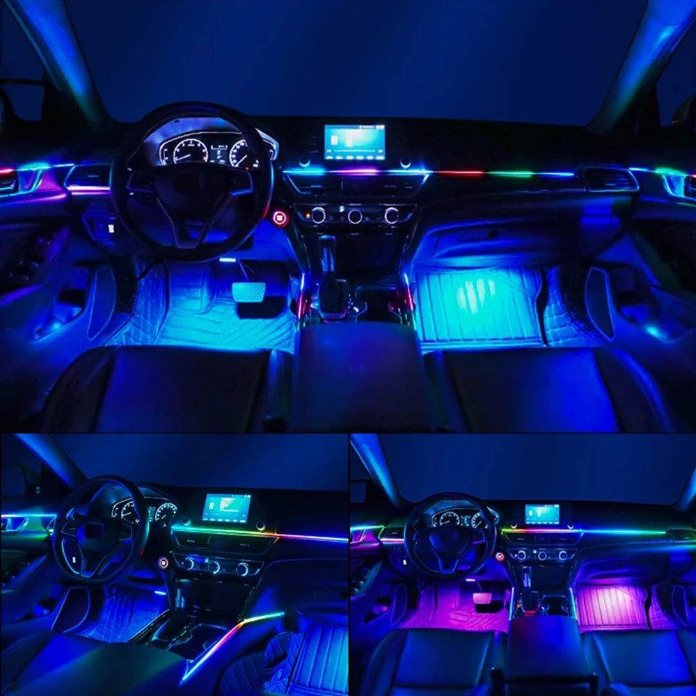 Car Ambient Lighting Acrylic Led Lights Kit for Car for BMW Door Light Car Fiber Optic Light RGB Led Strip Light Interior Light