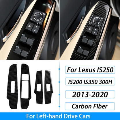For Lexus IS250 IS350 300H 2013-2019 Carbon Fiber Gear Shift Air Outlet CD AC Window Lift Set Car Interior Accessories Sticker