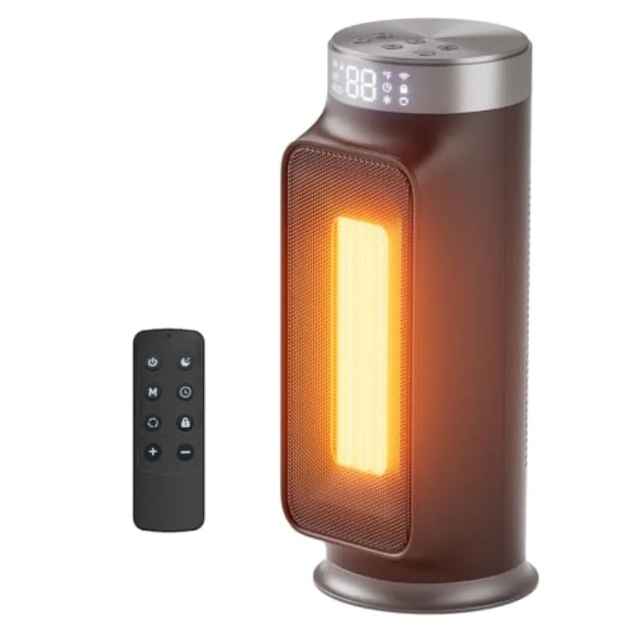 2 in 1 Space Heater and Fan with 5 Modes Portable Electric Heater for Indoor Use 1500W Fast Heating with Tip-Over and Overheat